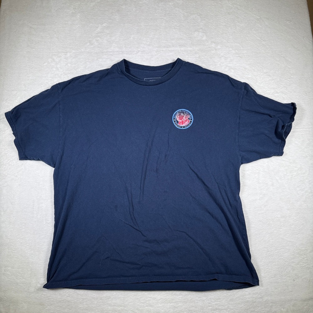 Ocean + Coast Mens 2XL Navy Blue Labrador Dog Graphic T‎ Shirt Cotton